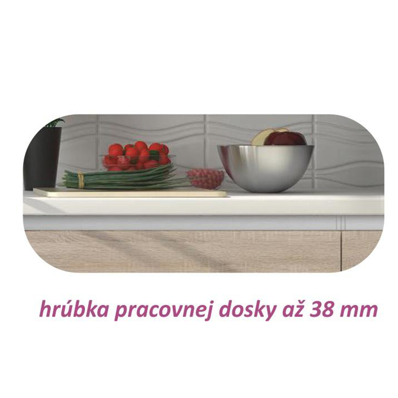 Kétajtós alsószekrény, tölgy sonoma, LINE