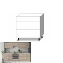 Alsószekrény három fiókkal, tölgy sonoma, LINE