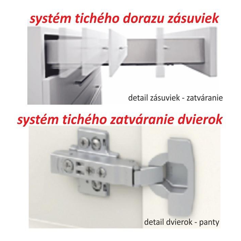 Alsószekrény D 80 ZL, fehér magas fényű HG, LINE