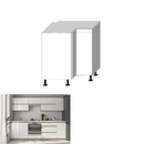 Alsó sarokszekrény, fehér magas fényű HG, LINE