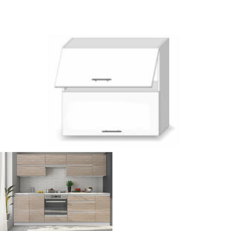 Felsőszekrény két ajtóval, tölgy sonoma, LINE G80 U