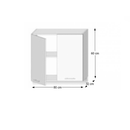 Felsőszekrény két ajtóval, tölgy sonoma, LINE G80