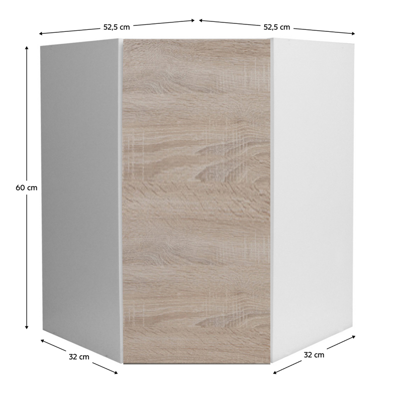 Felső sarokszekrény, tölgy sonoma, LINE