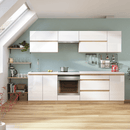 Alsószekrény, fehér magas fényű HG, jobbos, LINE