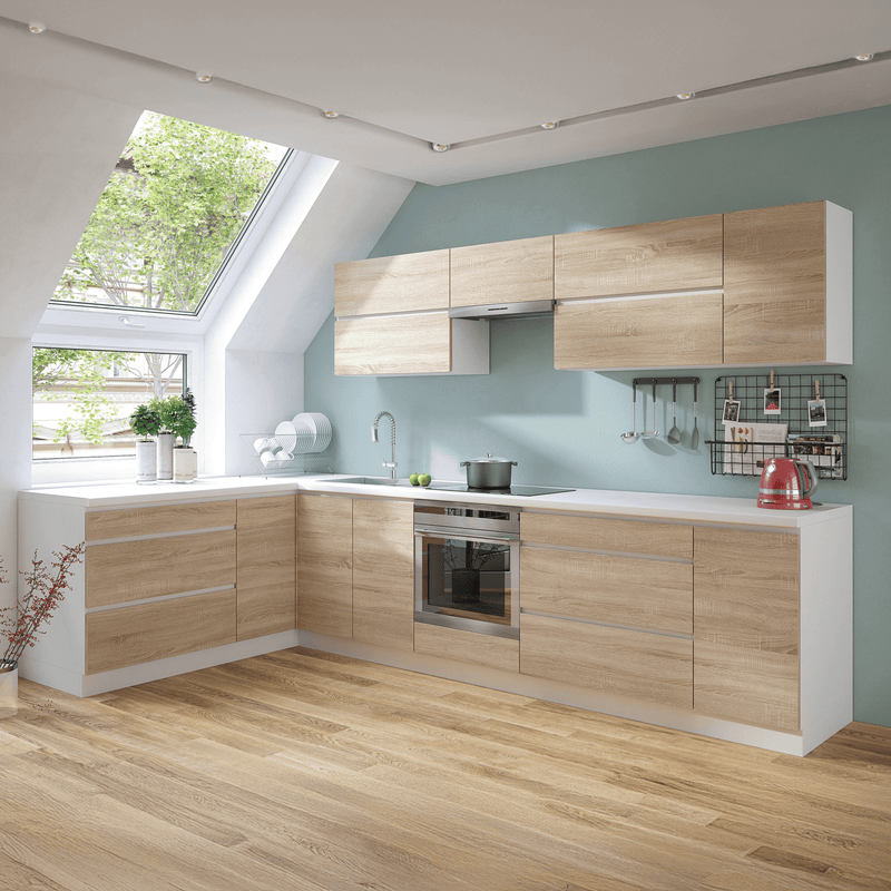 Felsőszekrény két ajtóval, tölgy sonoma, LINE G80 U