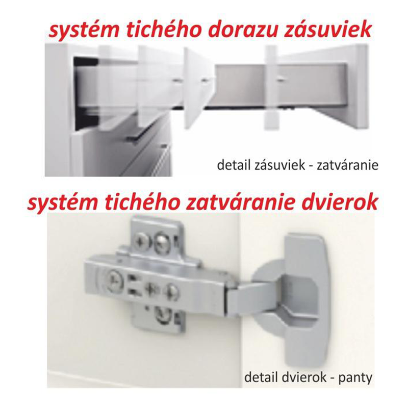 Elemes konyhabútor 2,6m, fehér/tölgy sonoma, LINE NEW