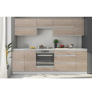 Elemes konyhabútor 2,6m, fehér/tölgy sonoma, LINE NEW