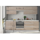 Elemes konyhabútor 2,6m, fehér/tölgy sonoma, LINE NEW