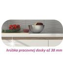 Alsószekrény, fehér magas fényű HG, jobbos, LINE