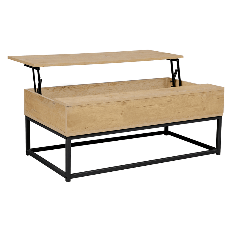 Dohányzóasztal, tölgy/fekete, LIVINA