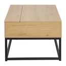 Dohányzóasztal, tölgy/fekete, LIVINA