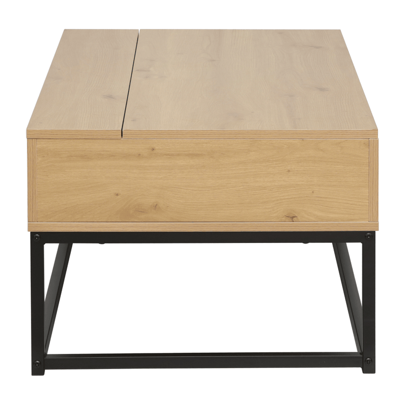 Dohányzóasztal, tölgy/fekete, LIVINA