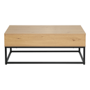 Dohányzóasztal, tölgy/fekete, LIVINA