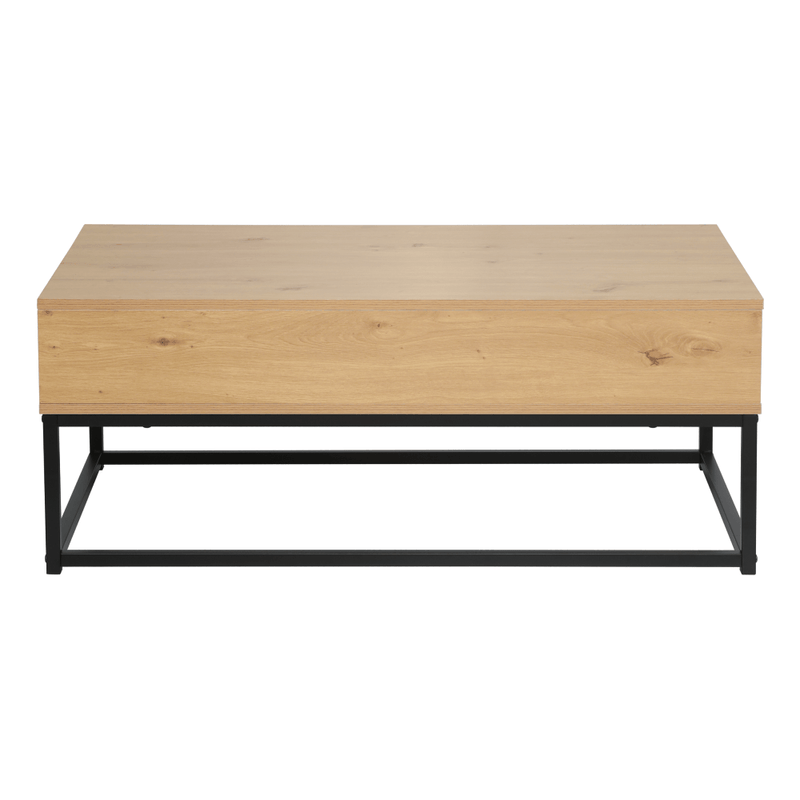 Dohányzóasztal, tölgy/fekete, LIVINA