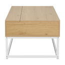 Dohányzóasztal, tölgy/fehér, LIVINA