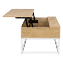 Dohányzóasztal, tölgy/fehér, LIVINA