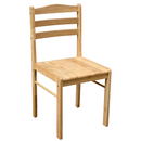 Étkezőgarnitúra 1+4, tömör fa, természetes, LOAK