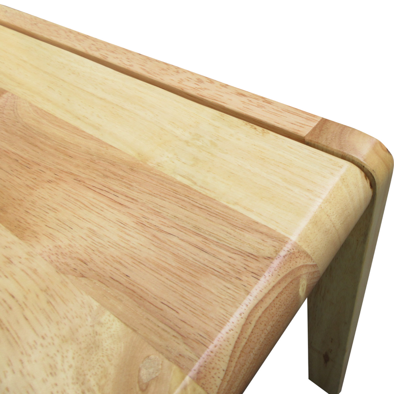 Étkezőgarnitúra 1+4, tömör fa, természetes, LOAK