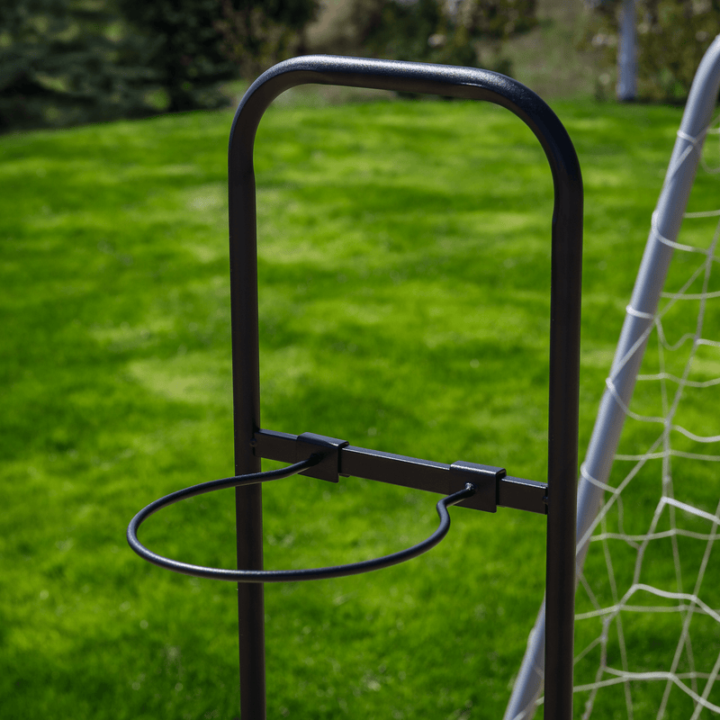 Labdatartó állvány, fekete, fém, LOBY
