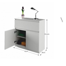 Komód, fehér, LOGAN NEW 02