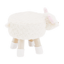 Zsámoly bárány alakban, Velvet szövet fehér/rózsaszín/természetes, LOLA