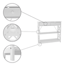 Konzolasztal, fehér, LOMIR