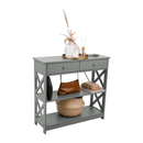 Konzolasztal, szürke, LOMIR