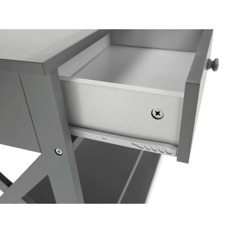 Konzolasztal, szürke, LOMIR