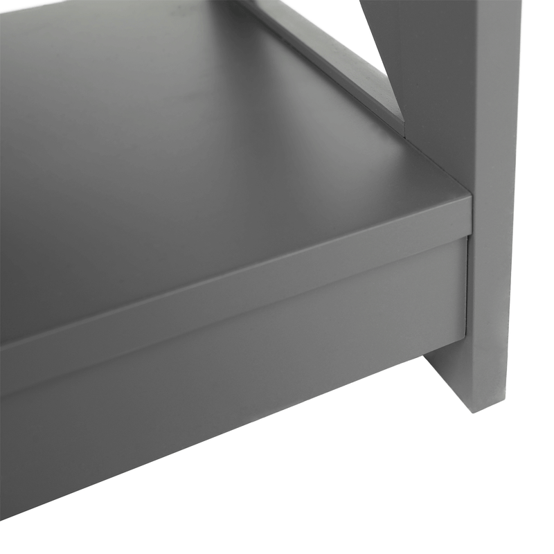 Konzolasztal, szürke, LOMIR