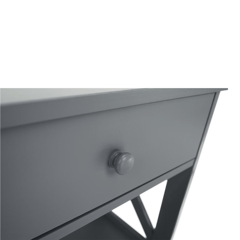 Konzolasztal, szürke, LOMIR