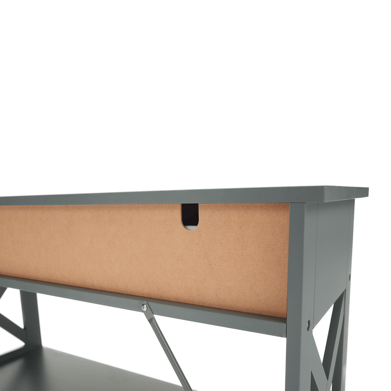 Konzolasztal, szürke, LOMIR