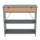 Konzolasztal, szürke, LOMIR