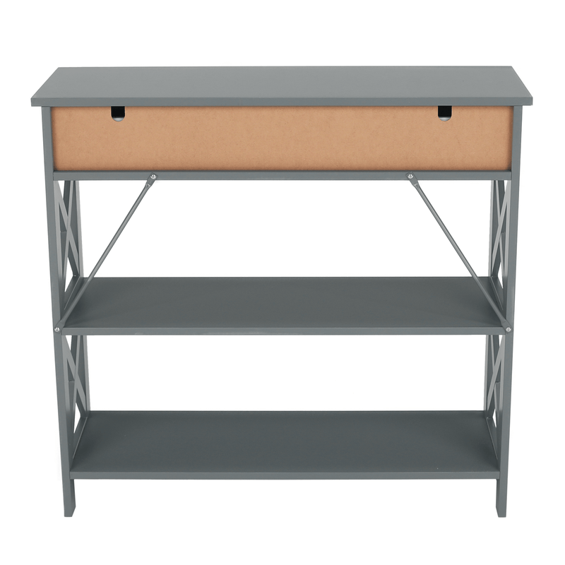 Konzolasztal, szürke, LOMIR