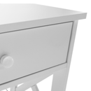 Konzolasztal, fehér, LOMIR