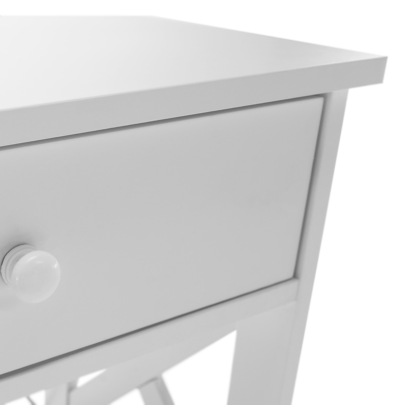 Konzolasztal, fehér, LOMIR