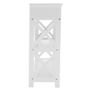 Konzolasztal, fehér, LOMIR