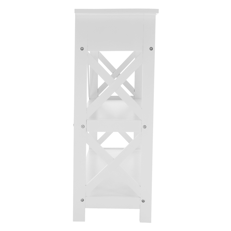 Konzolasztal, fehér, LOMIR