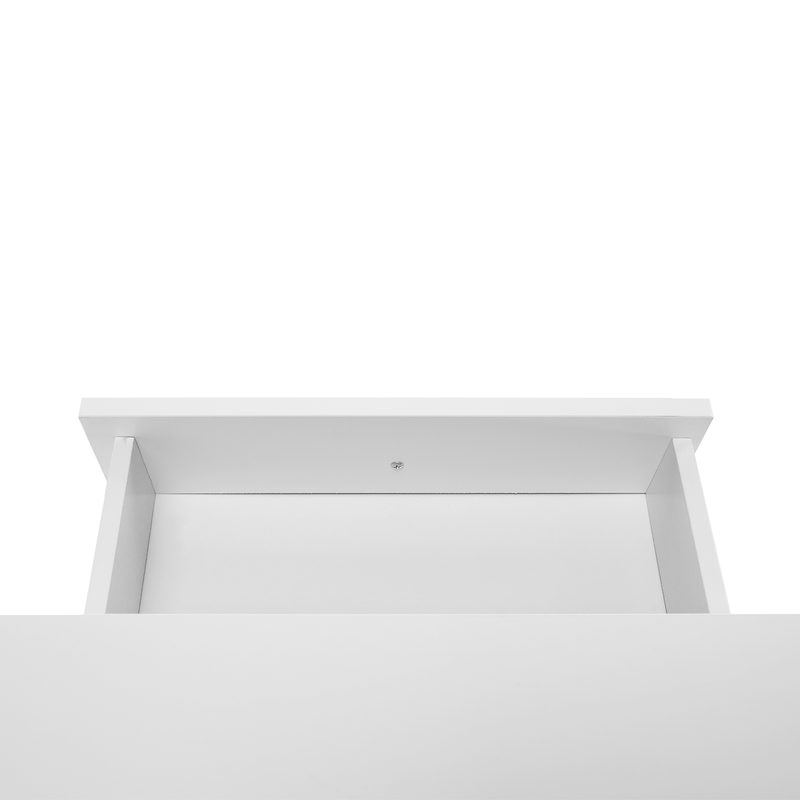 Konzolasztal, fehér, LOMIR