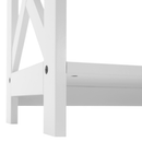 Konzolasztal, fehér, LOMIR