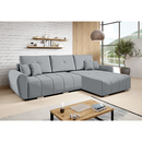 Univerzális ülőgarnitúra, világosszürke szövet, LONGA ROH