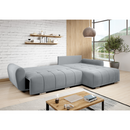 Univerzális ülőgarnitúra, világosszürke szövet, LONGA ROH