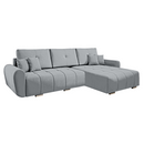 Univerzális ülőgarnitúra, világosszürke szövet, LONGA ROH