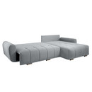Univerzális ülőgarnitúra, világosszürke szövet, LONGA ROH