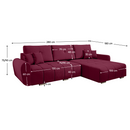 Univerzális ülőgarnitúra, anyag Monolith bordó, LONGA ROH