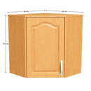Sarok konyhaszekrény, felső, éger, balos, LORA MDF NEW KLASIK W60/60