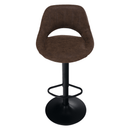 Bárszék, barna szövet csiszolt bőr hatással, LORASA NEW