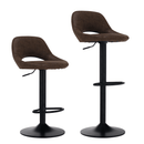 Bárszék, barna szövet csiszolt bőr hatással, LORASA NEW