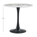 Étkezőasztal, szürke márvány/fekete, átmérő 90 cm, LORIAN TYP 1