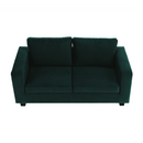 Teljesen kárpitozott heverő, 3-as ülés, smaragd szövet, LUANA