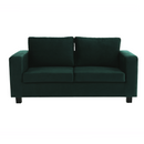 Teljesen kárpitozott heverő, 3-as ülés, smaragd szövet, LUANA